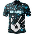 (Custom Personalised) Sharks Rugby Indigenous Polo Shirt Minimalism Version, Custom Text and Number TH6 | Lovenewzealand.co