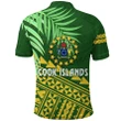 Cook Islands Rugby Polo Shirt Coconut Leaves - The Kuki's K13 | Lovenewzealand.co
