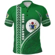 (Custom Personalised) Cook Islands Rugby Polo Shirt Simple Style Green - Custom Text and Number K13 | Lovenewzealand.co