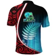 Aotearoa Rugby Black Maori Polo Shirt Kiwi and Silver Fern New Zealand K13 | Lovenewzealand.co