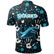 Sharks Rugby Indigenous Polo Shirt Minimalism Version TH6 | Lovenewzealand.co