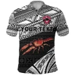 (Custom Personalised) Rewa Rugby Union Fiji Polo Shirt Special Version - Black K8 | Lovenewzealand.co