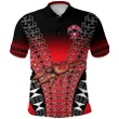 (Custom Personalised) Rewa Rugby Union Fiji Polo Shirt Tapa Vibes - Red, Custom Text And Number K8 | Lovenewzealand.co