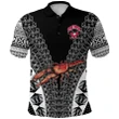 Rewa Rugby Union Fiji Polo Shirt Tapa Vibes - Black K8 | Lovenewzealand.co