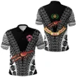 Rewa Rugby Union Fiji Polo Shirt Tapa Vibes - Black K8 | Lovenewzealand.co