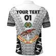 (Custom Personalised) Rewa Rugby Union Fiji Polo Shirt Tapa Vibes - White, Custom Text And Number K8 | Lovenewzealand.co