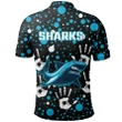 (Custom Personalised) Sharks Rugby Indigenous Polo Shirt Minimalism Version TH6 | Lovenewzealand.co