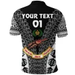 (Custom Personalised) Rewa Rugby Union Fiji Polo Shirt Tapa Vibes - Black, Custom Text And Number K8 | Lovenewzealand.co