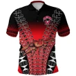 Rewa Rugby Union Fiji Polo Shirt Tapa Vibes - Red K8 | Lovenewzealand.co