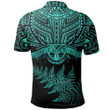 New Zealand Rugby Polo Shirt Warriors Forever - Silver Fern, Turquoise TH6 | Lovenewzealand.co