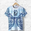 (Custom Personalised) Fiji Tavua Rugby Tapa T Shirt Polynesian - Blue K36 | Lovenewzealand.co