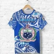 (Custom Personalised) Manu Samoa Rugby T Shirt Unique Vibes Coat Of Arms - White, Custom Text And Number K8 | Lovenewzealand.co