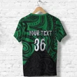 (Custom Personalised) Vanuatu Rugby T Shirt Polynesian Waves Style, Custom Text and Number K36 | Lovenewzealand.co