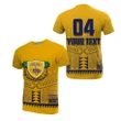 (Custom Text and Number)Niue Rugby T Shirt Yellow TH4 | Lovenewzealand.co