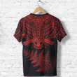 New Zealand Rugby T Shirt Warriors Forever - Silver Fern, Red TH6 | Lovenewzealand.co