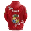 (Custom Personalised) Mate Ma'a Tonga Rugby Hoodie Polynesian Unique Vibes - Full Red | Lovenewzealand.co