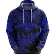 New Zealand Rugby Hoodie Warriors Forever - Silver Fern, Blue TH6| Lovenewzealand.co