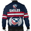 USA Rugby Men's Bomber Jacket Eagles Simple Style - Full Navy K8 | Lovenewzealand.co