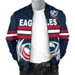 USA Rugby Men's Bomber Jacket Eagles Simple Style - Full Navy K8 | Lovenewzealand.co