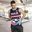 USA Rugby Men's Tank Top Eagles Simple Style - Full Navy K8 | Lovenewzealand.co