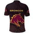 Brisbane Polo Shirt Broncos Simple Indigenous K8 | Lovenewzealand.co