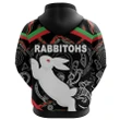 (Custom Personalised) Rabbitohs Zip Hoodie Indigenous Mystery Vibes | Lovenewzealand.co