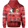 Roosters Anzac Day Hoodie Military - Red | Lovenewzealand.co