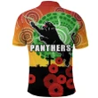 Panthers Anzac Day Polo Shirt Mix Indigenous Lest We Forget K13 | Lovenewzealand.co