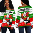 Rugby Life Off Shoulder Sweaters - (Custom) South Sydney Rabbitohs Mascot Style A35