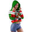 Rugby Life Croptop Hoodie - (Custom) South Sydney Rabbitohs Mascot Style A35