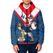 Rugby Life Hooded Padded Jacket - (Custom) Sydney Roosters Champion Style A35