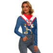 Rugby Life Women's Stretchable Turtleneck Top - (Custom) Sydney Roosters Champion Style A35