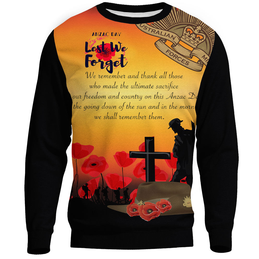Anzac Day We Shall Remember Them.Sweatshirt