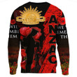 Anzac Day Soldier Silhouette Remembrance.Sweatshirt