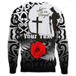 (Custom) Anzac Day Poppy Remembrance.Sweatshirt