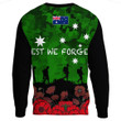 Australia Anzac Day Camouflage & Poppy.Sweatshirt