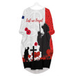 New Zealand Anzac Lest We Forget Batwing Pocket Dress A35