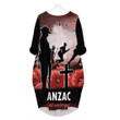 Anzac Day We Will Remember Them Special Version Batwing Pocket Dress A35
