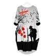 New Zealand Anzac Lest We Forget Remebrance Day White Batwing Pocket Dress A35