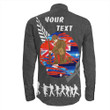 Rugbylife Clothing - (Custom) New Zealand Anzac Red Poopy Long Sleeve Button Shirt