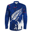 Rugbylife Clothing - (Custom) Australia Anzac Camouflage Mix Fern Long Sleeve Button Shirt