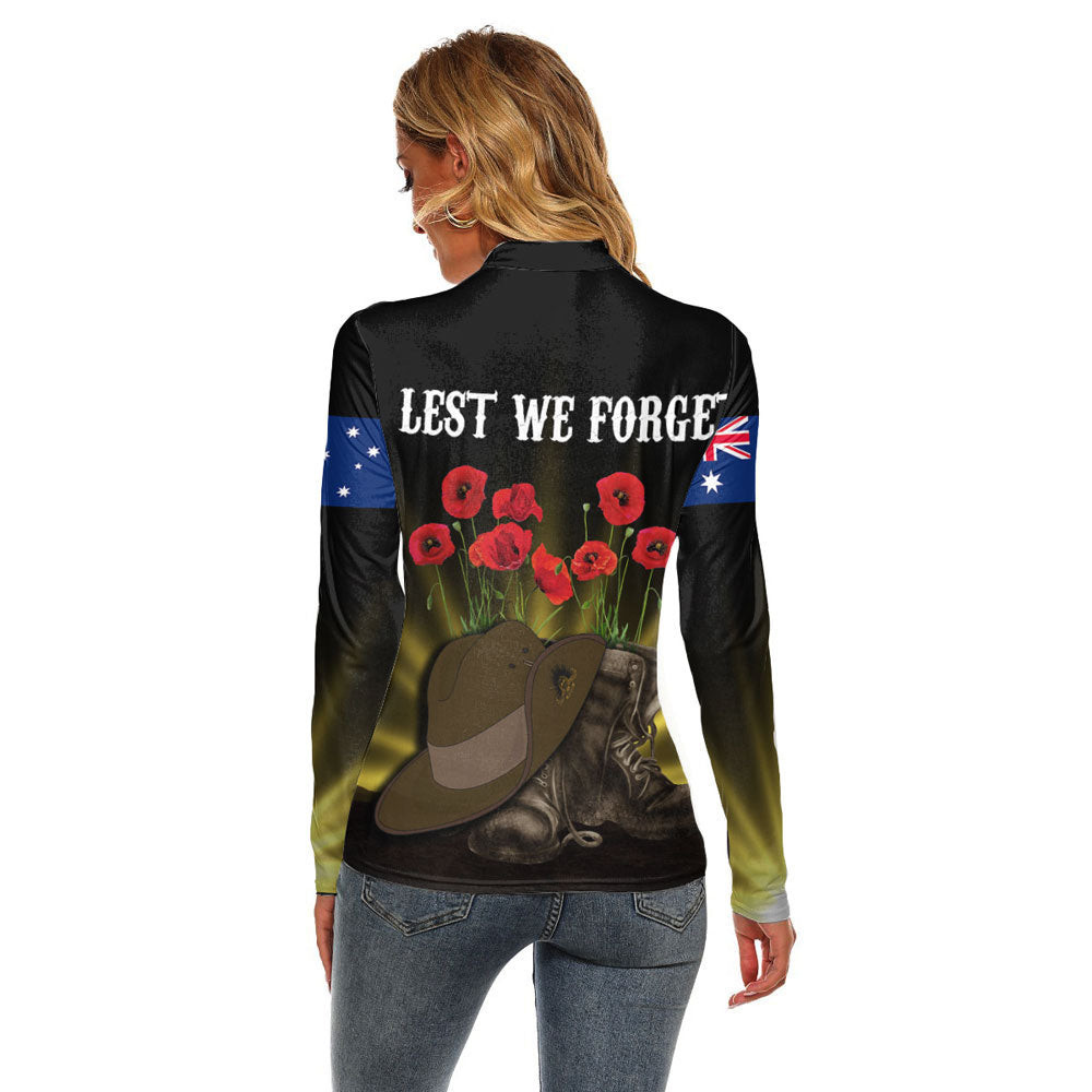 Anzac Day Hat & Boots Women's Stretchable Turtleneck Top A31