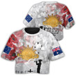 Anzac Day Lest We Forget Camouflage & Poppy Croptop T-shirt A31