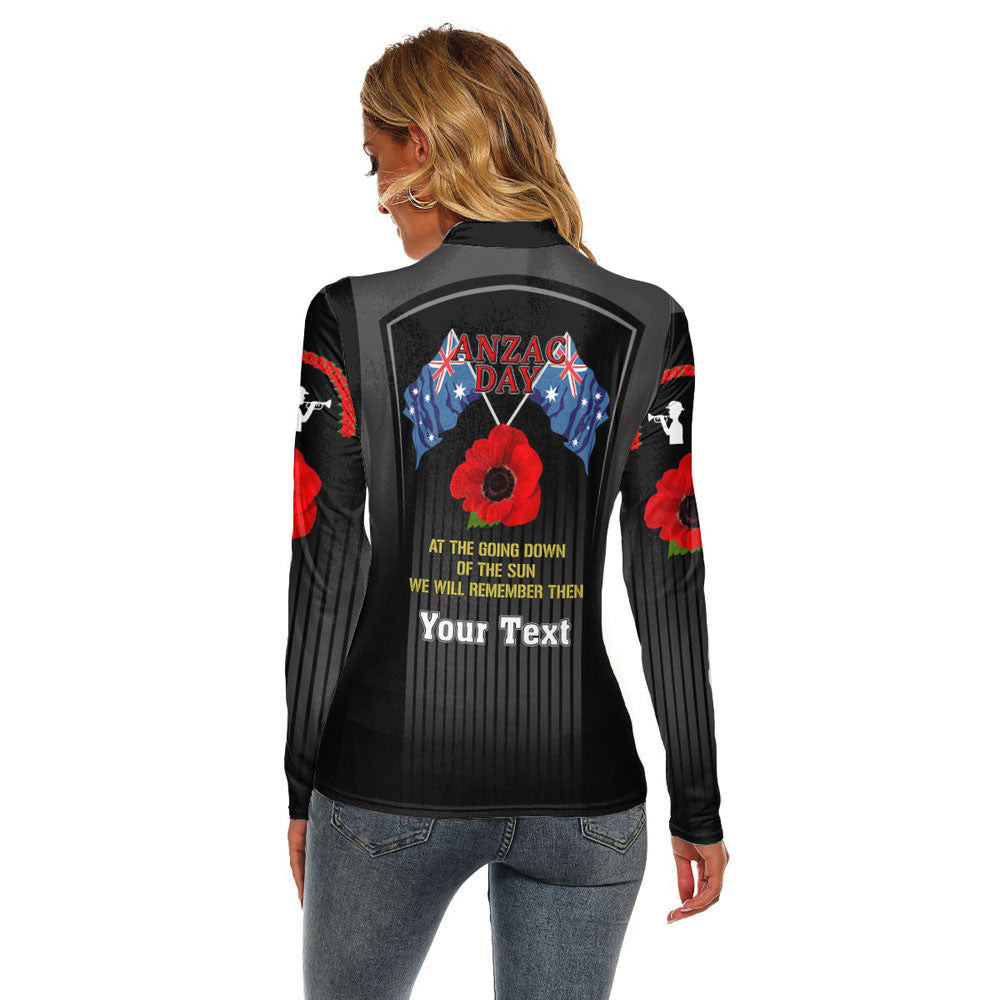 (Custom) Anzac Remembrance Day Lest We Forget Women's Stretchable Turtleneck Top A31
