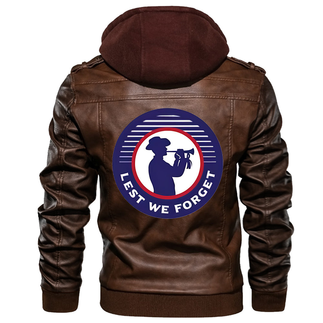 Anzac Day The Last Post Lest We Forget Leather Jacket A35