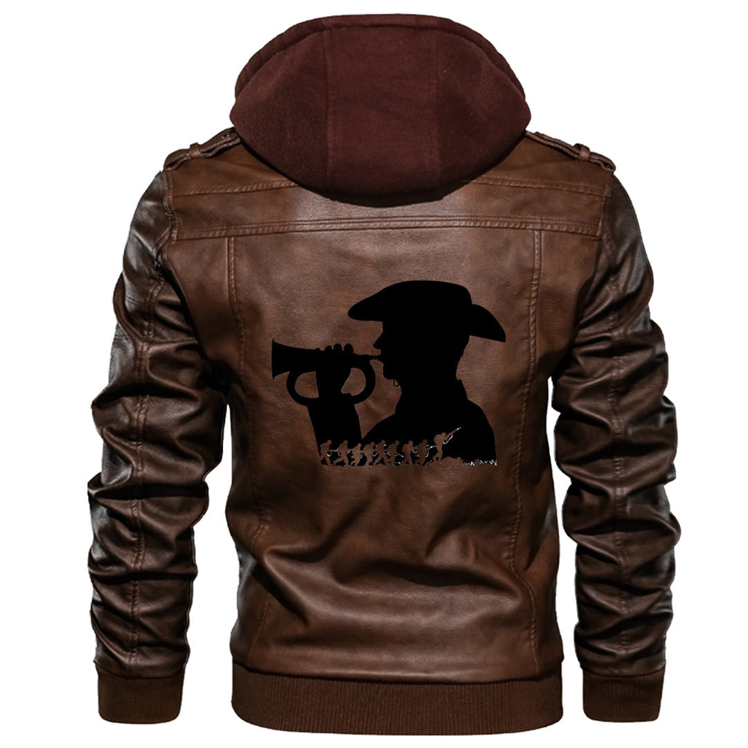 The Last Post and Corps Anzac Day Leather Jacket A35