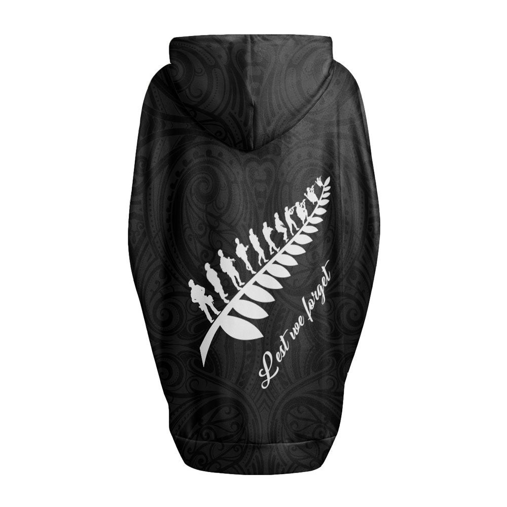 Anzac Fern Lest We Forget Women's Knitted Fleece Cloak With Kangaroo Pocket A31