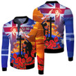 lovenewzealand Clothing - Anzac Day Soldier - Fleece Winter Jacket A95 | lovenewzealand