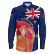 Love New Zealand Clothing - Anzac Day New Zealand Poppy - Long Sleeve Button Shirt A95 | Love New Zealand