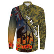 Love New Zealand Clothing - Anzac Day Camouflage Soldier New Zealand - Long Sleeve Button Shirt A95 | Love New Zealand